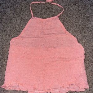 Pink halter top